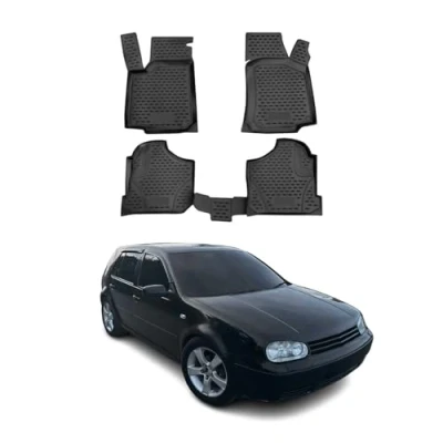 Abbildung von OMAC 7502444 Fußmattensatz Gummi, TPE (thermoplastischer Elastomer) 4 schwarz VOLKSWAGEN: Golf Schrägheck