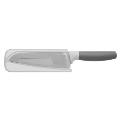 Abbildung von BergHOFF Leo Santokumesser mit Antihaftbeschichtung aus Keramik, weichem Griff, 17 cm, Edelstahl, Grau, 6,5 x 31,5 2 cm