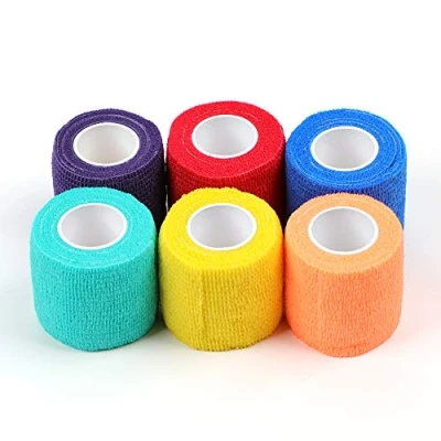 Abbildung von STIGMA 6 Stück Einweg Tattoo Griffband Grip Cover Wrap Elastisches selbstklebendes Bandagenband für den Maschine Farben (2 &quot;x 5 Yards) TC623