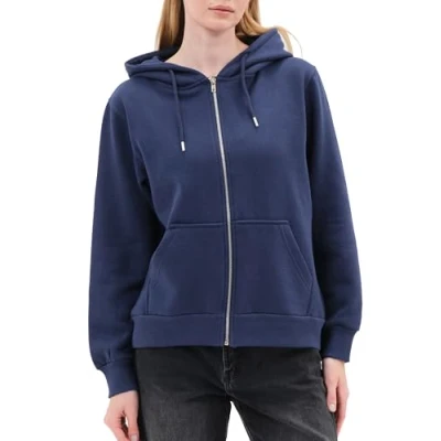 Abbildung von Smith &amp; Solo Hoodie Damen Reißverschluss Sweatjacke mit Kapuze, Kapuzenpullover, Kapuzenjacke Zippper Herbst Winter (Navy XS)
