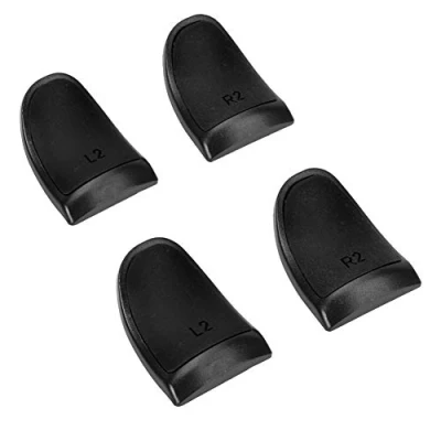 Abbildung von Bewinner L2 R2 Tasten Extender, verlängerte Manschetten Soft Touch Controller, rutschfeste Verlängerung, gutes Griffgefühl, Trigger Extender für (Schwarz)