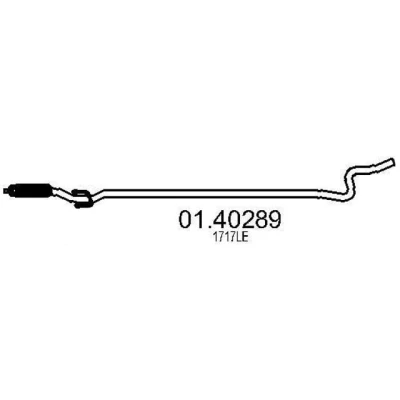 Abbildung von MTS 01.40289 Abgasrohr 2470 vorne für Mittelschalldämpfer PEUGEOT: 207 Schrägheck, SW