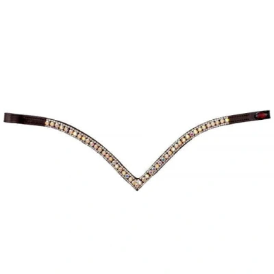 Abbildung von Stirnriemen Pferd Glitzer. Stirnband START Woden Leder Diamond Pferdestirnband