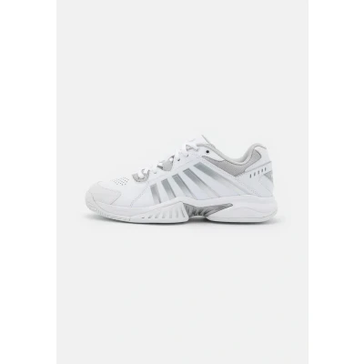Abbildung von K SWISS Receiver V Multicourt Tennisschuh, Damen, Größe: 39.5, White/vapor blue/silver Schuhe