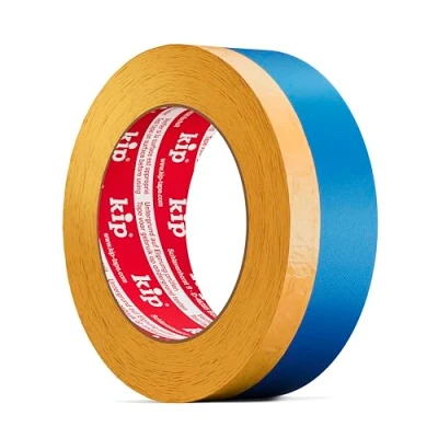 Abbildung von Kip 367 Multi Tape 2 in 1 Washi Tec und Gewebeband zum Maskieren, Schützen Verputzen 36 mm / 24 x 25 m Abdeckband &amp; Putzerband für Wandfarbe, Spachtelmasse, Acryl, Streichen Lackieren