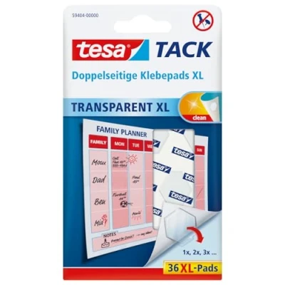 Abbildung von tesa TACK XL doppelseitige Klebepads 2 cm x 2.4 transparent