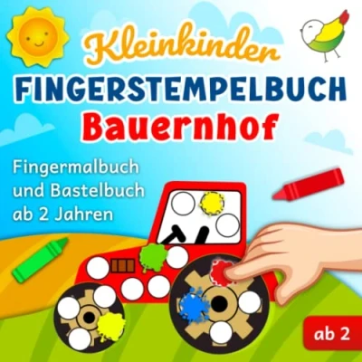 Abbildung von Kleinkinder Fingerstempelbuch Bauernhof: Fingermalbuch und Bastelbuch ab 2 Jahren