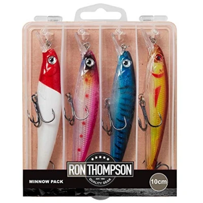 Abbildung von Ron Thompson Minnow Pack in Box 10cm 4 Stück Wobbler