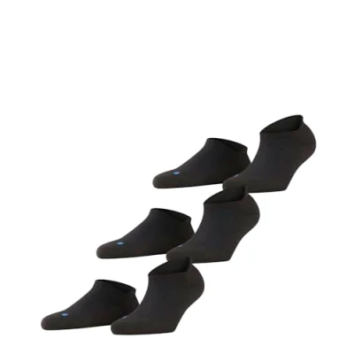 Abbildung von FALKE Unisex Sneakersocken Cool Kick Sneaker 3 Pack U SN weich atmungsaktiv schnelltrocknend kurz einfarbig Paar, Schwarz (Black 3000) neu umweltfreundlich, 46 48