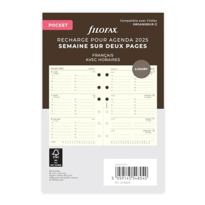 Abbildung von Filofax Pocket 1 Woche auf 2 Seiten cotton creme französisch 2025