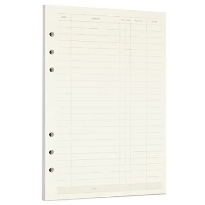 Abbildung von Zelten Lose Blatt Lochpapier Nachfüllpackungen Papier für 6 Loch Binder Persönlicher Organizer Tagebuch Notizbuch Nachfüllbarer Planer, Finance, A5/6 Hole