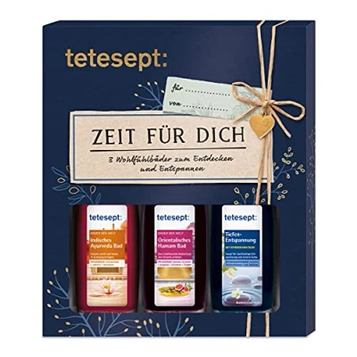 Abbildung von Tetesept Badezusatz Geschenkset Zeit für Dich Badezusätze Entspannungsbad 3X20 ml