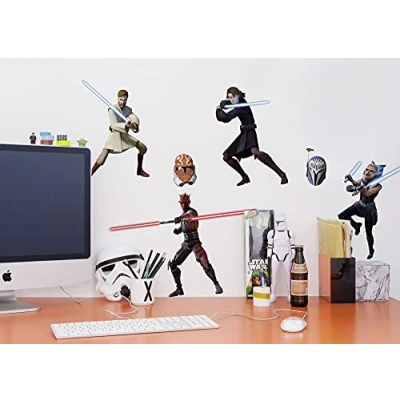 Abbildung von Komar Wandtattoo &quot;Clone Wars Showdown&quot;, (6 St.), 100x70 cm (Breite x Höhe), selbstklebendes