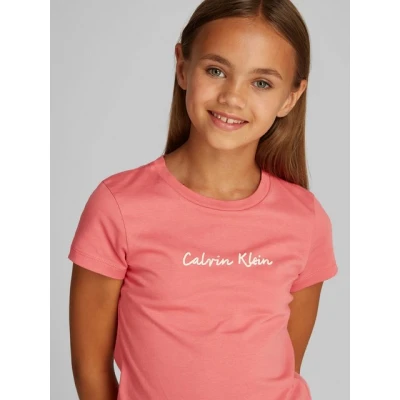 Abbildung von Calvin Klein Jeans T SHIRT SCRIPT LOGO SLIM SS mit Logoschriftzug