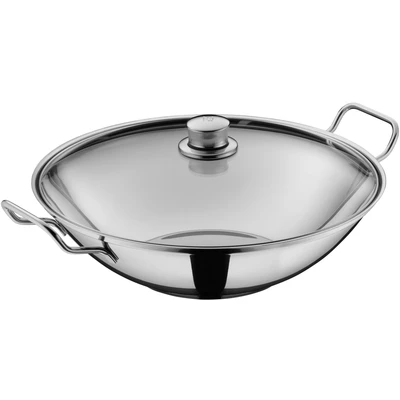 Abbildung von WMF Wok &quot;Party&quot;, Cromargan Edelstahl Rostfrei 18/10, (3 tlg.), mit Ablagegitter, Induktion