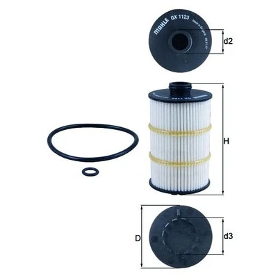 Abbildung von MAHLE ORIGINAL Ölfilter OX 1123D AUDI [A6, A7, A8]; BENTLEY [CONTINENTAL, FLYING SPUR]