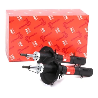 Abbildung von TRW JGM215T Stoßdämpfer Vorderachse Gasdruck 50 Zweirohr Federbein oben Stift M14x1,5 TWIN VOLKSWAGEN: Golf 4 Variant, Schrägheck, Bora Variant