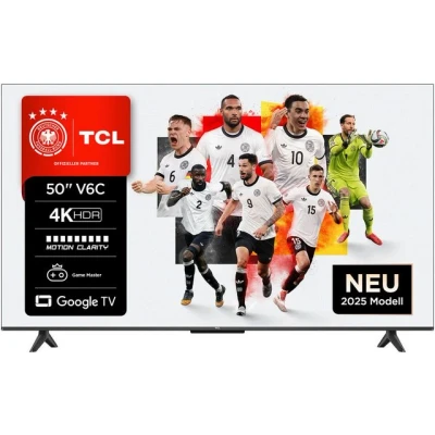 Abbildung von TCL 50V6C 50 Zoll Direct LED TV, 4K HDR Fernseher, Smart TV mithilfe von Google (Dolby Audio, Motion Clarity, Kompatibel mit Assistant &amp; Alexa)
