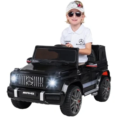 Abbildung von Actionbikes Motors Kinder Elektroauto Mercedes AMG G63 2,4 Ghz Fernbedienung Lizenziert Kinderauto elektrisch Elektrofahrzeuge Spielzeugauto Elektro Auto für ab 3 Jahre (Schwarz)