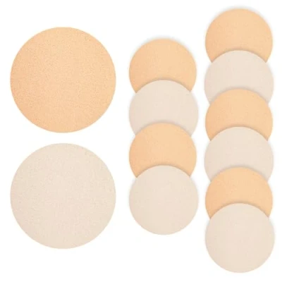 Abbildung von 14 Pcs runde makeup schwämme, make up schwamm,schminkschwamm,makeup schwämmchen,puderquaste,powder puff,puderschwämmchen,makeup schwamm für alle Hauttypen nass und trocken Dual Use (Rosa + Weiß)
