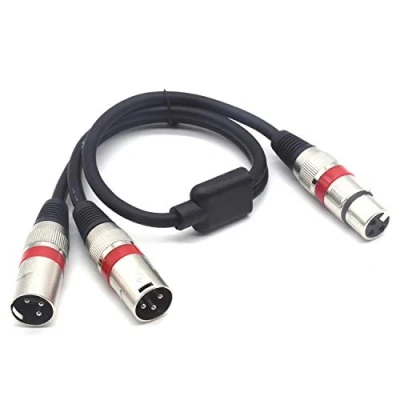 Abbildung von SiYear Y symmetrisches Mikrofonanschlusskabel, XLR Buchse auf Dual Stecker, 3 polig, Audio Adapter, 50 cm