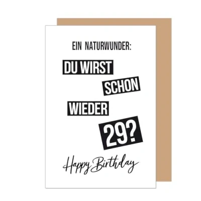 Abbildung von Edition Seidel Premium Geburtstagskarte mit Umschlag. Glückwunschkarte Grußkarte Karte lustigem Spruch Geburtstag Happy Birthday Mann Frau (G3614 SW024)