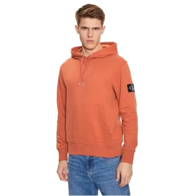 Abbildung von Calvin Klein Jeans Badge Hoodie Sweatshirt, Herren, Größe: XL, Aragon