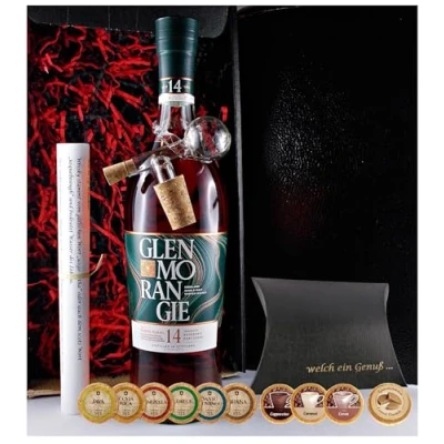 Abbildung von Geschenk Glenmorangie Quinta Ruban Single Malt Whisky + Glaskugelportionierer Edelschokoladen