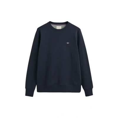 Abbildung von GANT REG Shield Cneck Sweatshirt, Herren, Größe: Small, Evening blue