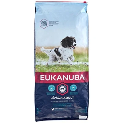 Abbildung von Eukanuba Active Adult Medium Breed Huhn Hundefutter 12 kg...
