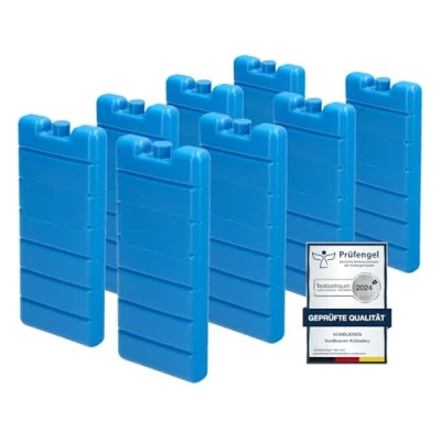 Abbildung von VonBueren 2 30 Kühlakkus für Kühltasche 12h Lange Kühlung ca. 200 g je Kühlakku 7,4 x 16,7 2,1 cm auch Kühlbox (8)