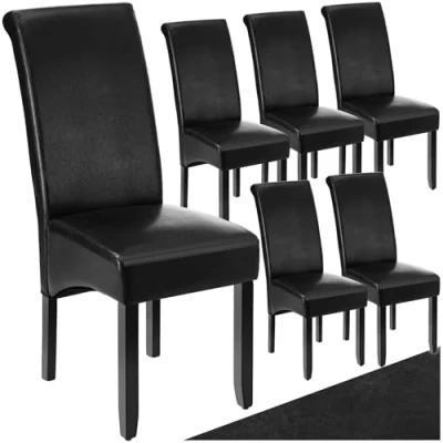Abbildung von tectake Esszimmerstuhl 6er Set (6er Set, 6 St), Gepolstert