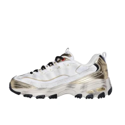 Abbildung von Skechers Damen D&#039;lites Sneaker, weiß, 38.5 EU
