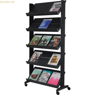 Abbildung von Paperflow Prospektständer Uno HxBxT 167,5x85,5x38,5cm schwarz