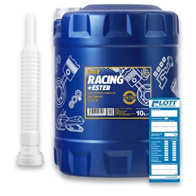 Abbildung von 10L Mannol Racing+Ester 10W 60 Motoröl inkl. Schlauch