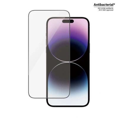 Abbildung von Apple iPhone 14 Pro Max Panzerglas PanzerGlass Ultra Wide Fit Anti Bacterial Screenprotector incl. applicator Antibakterieller