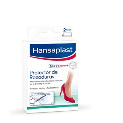 Abbildung von Hansaplast Protector de rozaduras, apósitos adhesivos para un alivio inmediato del dolor, transparentes anti rozaduras y ampollas, 1 x 2 unidades