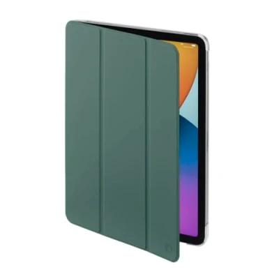 Abbildung von Hama Hülle für iPad Pro 2020 / 2021 2022 11 Zoll (aufklappbares Case Apple Tablet, Schutzhülle mit Standfunktion, transparente Rückseite, magnetisches Cover) grün