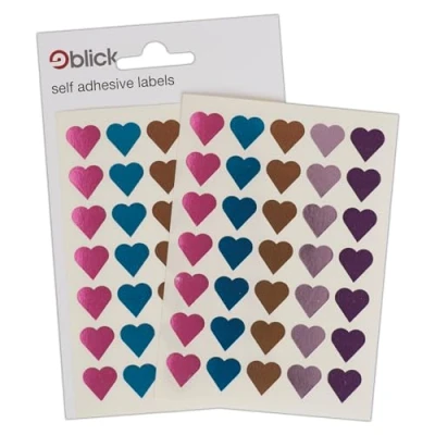 Abbildung von Blick assorted Metallic Fashion Farbe Herz Sticker (70 Sticker)