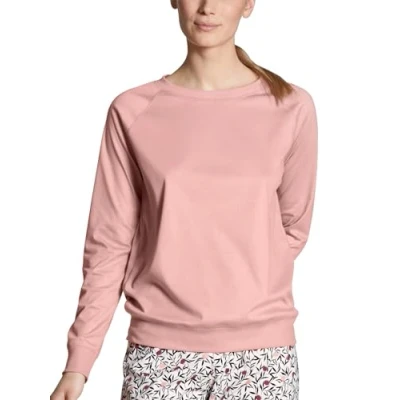 Abbildung von Calida Langarmraglan Nachtwäsche Shirt, Damen, Größe: 52, Rose bud
