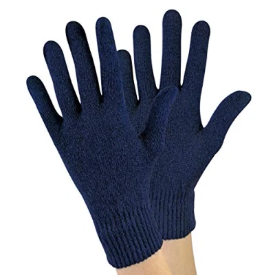 Abbildung von Sock Snob 1 Paar Damen Winter Warm Outdoor Dünn Gestrickt Thermo Wollhandschuhe (One Size, Navy)