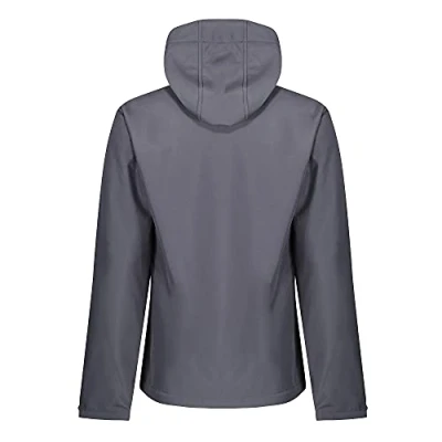 Abbildung von Regatta Professional Herren Men&#039;s Venturer 3 Layer Printable Hooded Softshell Jacket Jacke, Schwarz (klassisches Rot), L