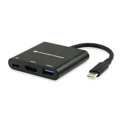 Abbildung von Conceptronic DONN01B USB C zu HDMI Adapter, Schwarz