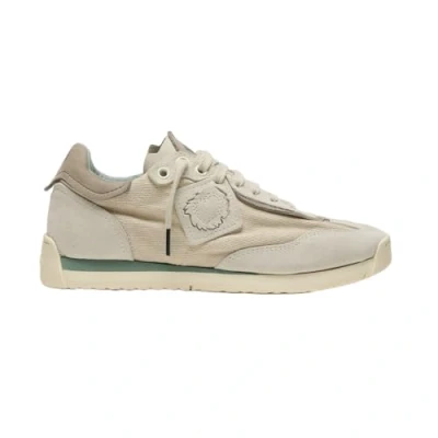 Abbildung von Satorisan Ensō Gaia Casual Sneaker Herren und Damen Vintage Leder Textil Sportschuhe Farbe Chantilly Cream Größe 47