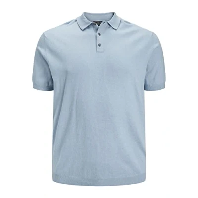 Abbildung von Jack &amp; Jones PLUS SIZE KURZÄRMELIGES Poloshirt, Herren, Größe: 5XL, Niagara mist
