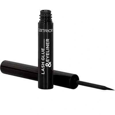 Abbildung von Catrice Lash Glue &amp; Eyeliner, Fake Lashes Zubehör, Nr. 010 Strong Black, Schwarz, Ultra Expressergebnis, schnelltrocknend, matt, vegan, Mikroplastik Partikel frei, ohne Parfüm (1,7ml)