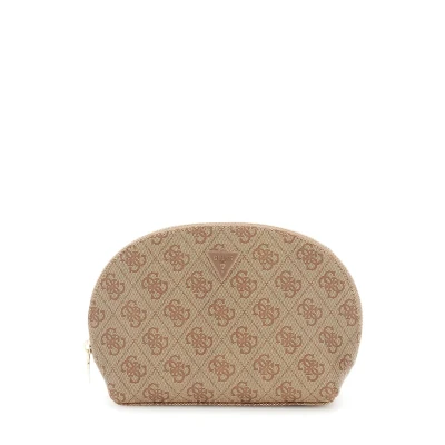 Abbildung von Guess Zamira Glogo Kosmetiktasche, Damen, Größe: One Size, Mehrfarbig beige