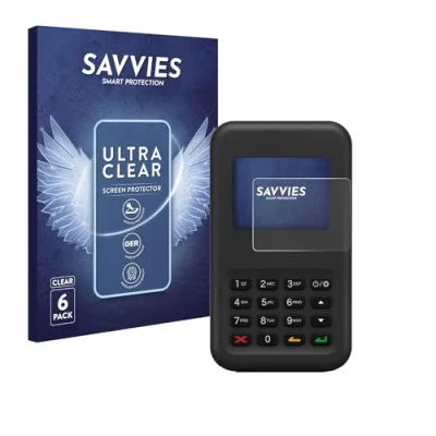 Abbildung von Savvies 6 Stück Schutzfolie für Shopify WisePad 3 Displayschutz Folie Ultra Transparent