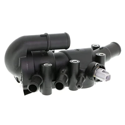 Abbildung von VEMO V25 99 1750 Kühlwasserthermostat 82 mit Temperaturgeber Gehäuse FORD: KA Schrägheck, FIESTA 5, StreetKA Cabrio