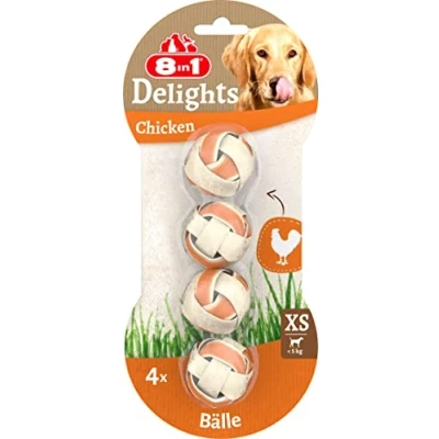 Abbildung von 8in1 Delights Chicken Kaublle S gesunder Kausnack fr kleine Hunde ...